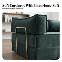 VersatileUse Design Frameless Modular Sleeper Space-Saving Folding Mattress Couch No Assembly Required Sofa Bed Washable Covers for Apartment Dwellers, Students, Young Adults, Lounge, Playroom