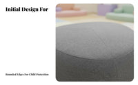 Soft and Comfortable Pebble-Shaped Seat Multi-Functional Round Padded Footrest Decorative Accent Pouf Lightweight for Shoppers, Students, Kindergarten, Waiting Area, Playroom, Living Room