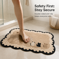Diatomaceous Earth Bath Mat for Bathroom, Kitchen, Toilet, and Entryway - Super Absorbent and Non-Slip