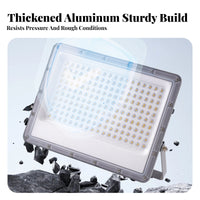IP65 Rated LED Floodlight Sturdy Aluminum Body Wall Mount Floodlight Tempered Glass for Construction Site, Industrial Park, Sports Field