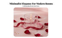Creates Romantic Atmosphere Windproof Glass Candle Cup Minimalist Design Glass Stormproof Candle Holder Handmade for Couples, Adults