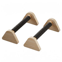 2 Pieces Wooden Press-up Stands Solid Wood Wooden Parallettes Heavy Duty Handstand Grips for Home Workout