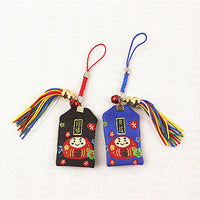 Japanese Daruma Omamori Lucky Charm Keychain for Bags and Phones