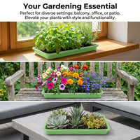 Planter Box for Balcony, Large Rectangular Outdoor Planter, Raised Garden Bed for Vegetables, Breathable & Deform-Resistant Plant Pots