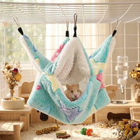 Double Layer Hammock Rat Hammock, Skin-Friendly Hammock for Rat Toys and Accessories for Cage, Fleece Hanging Bed for Chinchilla and Sugar Glider