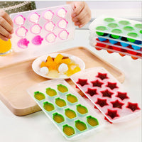 Silicone Ice Cube Tray with Fruit and Shape Designs for DIY Ice Making