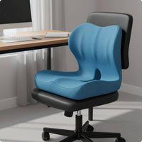 Seat and Back Cushion  -Piece Design Memory Foam Seat Cushion Pressure Relief Chair Pad for Students