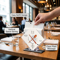 Tissue Holder for Living Room Table, Transparent Square Shape Acrylic Design, Serviette Napkin Stand for Restaurant Clear Dispenser
