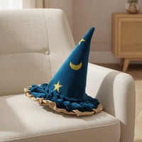 Celestial Witch Hat Ruffled Pointed Hat Costume Halloween for Witches