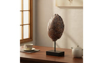 Wabi-Sabi Aesthetic Imitation Tortoise Shell Decor Vintage Look Turtle Shell Sculpture Textured Finish Tortoise Figurine Detailed Design for Tea Room, Showroom