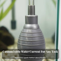 Manual Aquarium Water Changer Easy to Use Aquarium Siphon Vacuum Adjustable Current Fish Tank Gravel Cleaner