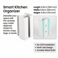 Metal Hanging Under Cabinet Paper Towel Holder, Versatile Storage Rack for Food Bags and Tissues, Iron for Kitchen