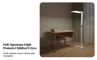 No Flicker Full Spectrum Floor Lamp High Color Rendering Full Spectrum Study Lamp Glare Protection LED Panel Floor Light 4000K Natural Daylight for Students, Children, Professionals, Studying, Bedroom, Studio, Living Room
