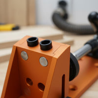 15-Degree Angle Pocket Hole Drilling Jig Dust Collection Angled Drilling Guide Aluminum Alloy Pocket Hole Guide Quick Clamp for Woodworkers, Carpenters, DIY Users, Furniture Making, Cabinet Assembly