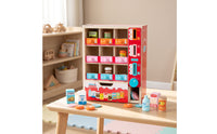 Hands-on Toy Vending Machine Screenscreenless Wooden Vending Machine Interactive Play Food Educational for Children, Preschoolers, Toddlers, Playroom, Home, Classroom