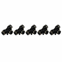 Pushinsert Tee Connector High Pressure Pneumatic T Connector Airtight Push to Connect Tee