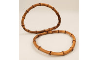 Natural Finish Bamboo Handbag Handle Rounded D-Shaped Bamboo Handle