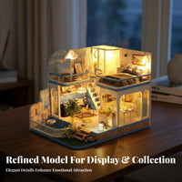 DIY Miniature House Kit Creative Gift Miniature Room Craft Kit Three-Dimensional House Building Model Kit Tools Included