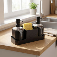 Sink Organizer with Soap Dispenser Countertop Soap Dispenser Organizer Pump-Style Compact