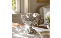 Pedestal Bowl Embossed Bowl Elegant Dessert Dish for Hosts