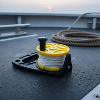 Thumb Lever Control Drift Diving Line Reel Rust-Resistant Underwater Handle Reel for Technical Divers