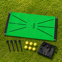 Golf Practice Mat Non-slip Approach Practice 60cm x 30cm High Durability Indoor Outdoor Dual-use Golf Training Aid