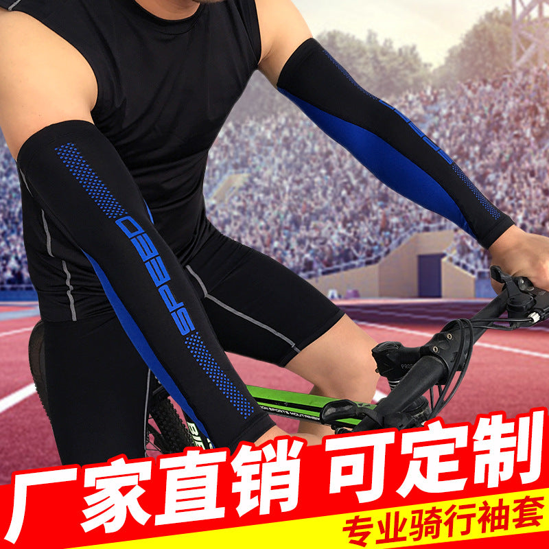 Cycling Arm Sleeves UV Protection Breathable Lycra Ice Sleeves for Outdoor Sports