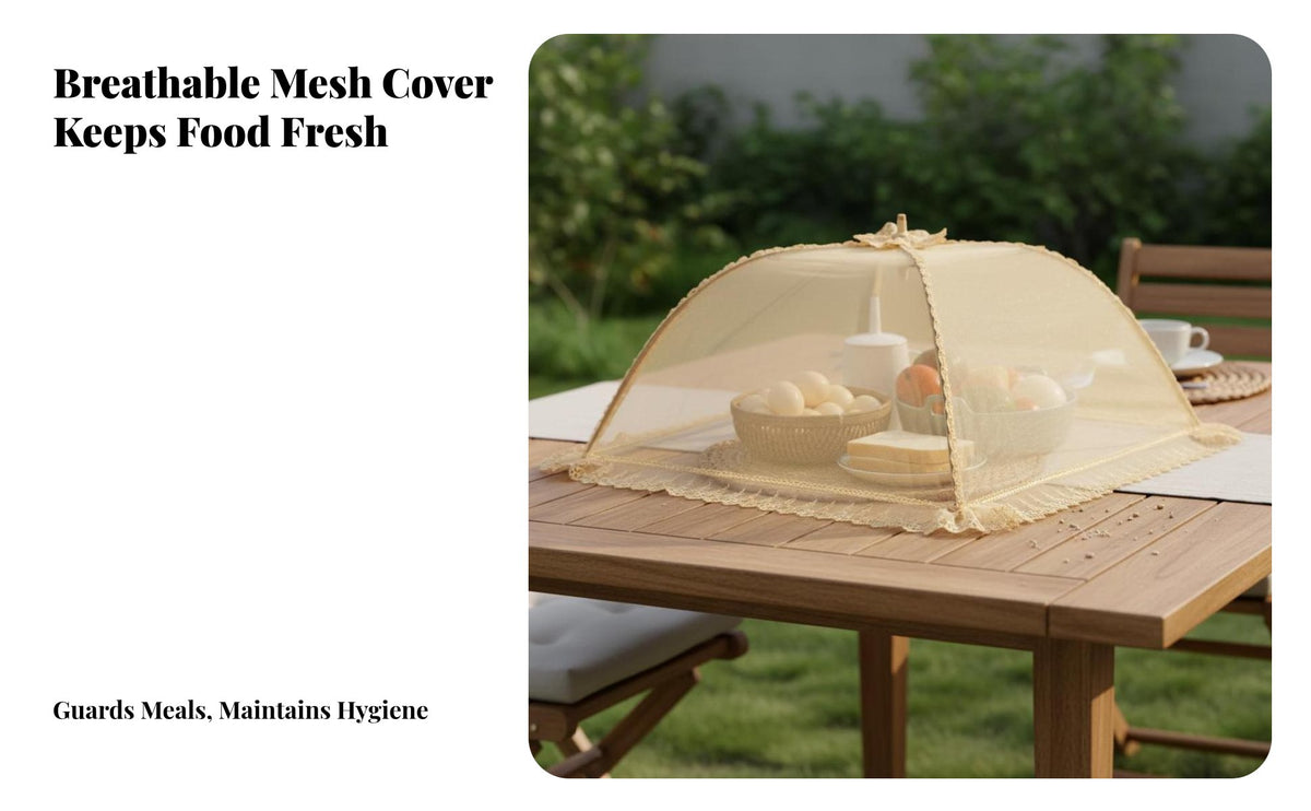 Mesh Dish Protector Dust Guard Expandable up Dish Protector Easy Storage Foldable Dish Screen for Picnic Goers, Party Hosts, Picnics, Barbecue