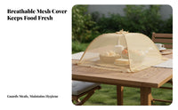 Mesh Dish Protector Dust Guard Expandable up Dish Protector Easy Storage Foldable Dish Screen for Picnic Goers, Party Hosts, Picnics, Barbecue