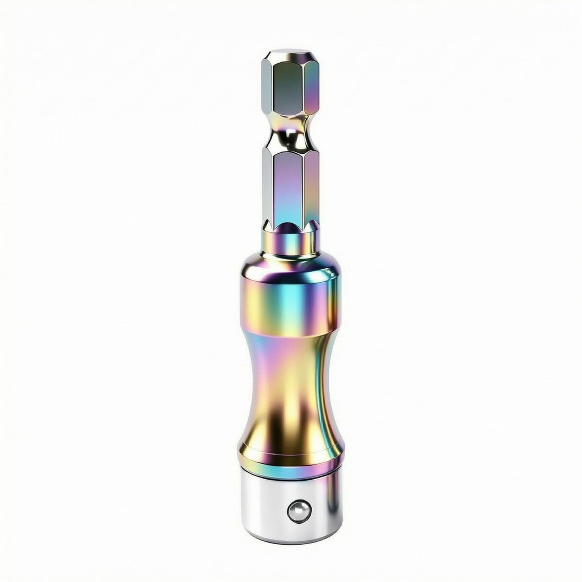 Hex Shank Socket Adapter Ball-Lock Hex to Socket Adapter Drive Converter Coated Finish