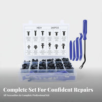245 Pieces 240 Piece Car Retainer Clip Kit Universal Fit Car Body Clips Assortment Comes with Storage Box Automotive Push Pin Rivet Set