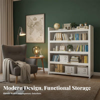 Dust-Proof Multi-Tier Bookcase with Flip-up Doors Sealed Design 4-Tier Shelf with Flip-up Doors Heavy-Duty Display Cabinet Visible Contents for Book Lovers, Collectors, Living Room, Home Office, Bedroom, Hallway