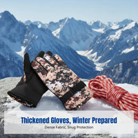 Outdoor Thermal Gloves, Winter, Anti-Slip, Thickened, Cycling, Hiking, Sports Use