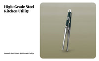Hanging Loop Serrated Tip Tongs Lightweight Stainless Steel Tongs