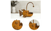 Metal Fishes Planter Novelty Fishes Planter Whimsical Plant Holder for Gardeners, Patio