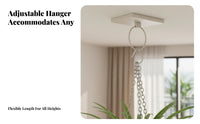 Easy to Install surfaceMounted Hanger multifunctional Curved Ceiling curved hanger Simple Design Hanging Bracket sturdy Duty for Plant Lovers, DIY hobbyists, Balcony, Indoors, Indoor, Garden