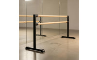 Double-Layer Barre Anti-Slip Mobile Dance Barre Wooden Handrails for Stretching, Indoor