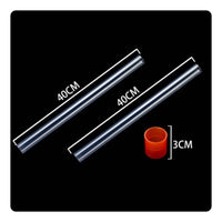 Interchangeable Attachments Manual Aquarium Water Changer Clear Tube Aquarium Siphon Hose Kit Scraper Head Plastic Aquarium Cleaning Set Orange Accent Rings