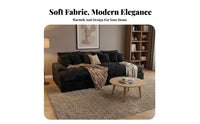 Wideribbed texture cushiPremiumd Sectional Removable Cover Living Room Furniture Easy to Clean configurable Sofa for Families, homeowners, Villa, Lounge Area, Home Theater