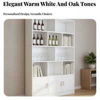 Standing Display Shelf Sturdy Construction Multi-Tier Storage Unit Space-Saving Design Multi-Compartment Storage Organizer for Collectors, Bedroom