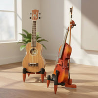 Anti-Scratch Padding Solid Wood Instrument Holder Universal Wooden Electric Guitar Stand Foldable Guitar Floor Stand for Musicians