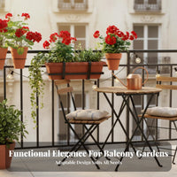 Balcony Railing Planter Box Weatherproof Outdoor Decor long-lasting Construction