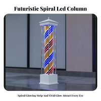 LED Rotating Barber Pole Freestanding Design Illuminated Barber Light High Brightness Rotating Salon Sign for Outdoor, Indoors