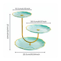 Tiered Serving Tray Transparent 3 Tier Tray Trim for Dining Table