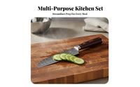 Wave-Etched Pattern Fine-Edged Edge Wave-Etched Pattern Chef Long Ness for Chefs, Cooking Enthusiasts, Food Processing, Barbecue