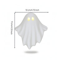 Ghost Ornament Halloween Ghost Figurine Resin Glowing for Tabletop, Mantel