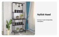 Space-Saving Lighted Plant Stand Sturdy Construction Rolling Plant Shelf with Grow Light Mesh Shelves Indoor Gardening Supply Built-in Air Circulation Fan for Succulent Collectors, Apartment Dwellers, Balcony, Sunroom, Living Room, Bedroom