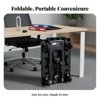 Foldable Convertible Folding Dolly Lightweight Collapsible Luggage Dolly Space Saving Platform Trolley Telescopic Handle for Travelers, Homeowners, Warehouse Workers, Traveling, Workshop, Garage, Shopping
