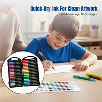 Soft-Tip Acrylic Markers Removable Marker Set Brilliant Hues for Children, Kids, Drawing, Hand Lettering, Rock Painting