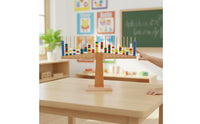Early Education Kids Arithmetic Balance Game Hand-Eye Coordination Wooden Balance Scale Set Polished and Burr-Clear Montessori Weighing Toy for Toddlers, Kindergarten, Preschool